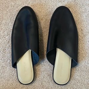 Nisolo black leather flats